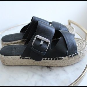 Marc Fisher espadrille sandals with buckle
